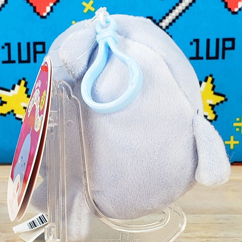 Squishmallow Samir the Valentine Blue Whale 3.5" Clip 2022 UltraSoft Plush - Picture 3 of 12